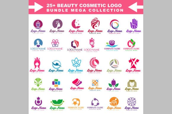 25 Beauty and Cosmetics Logo Bundle