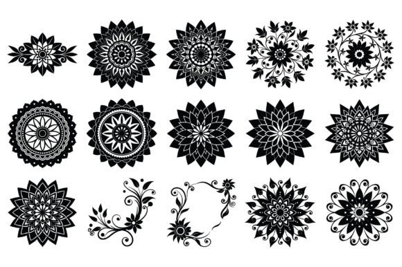 Beautiful Mandala Wave Frames Set -2