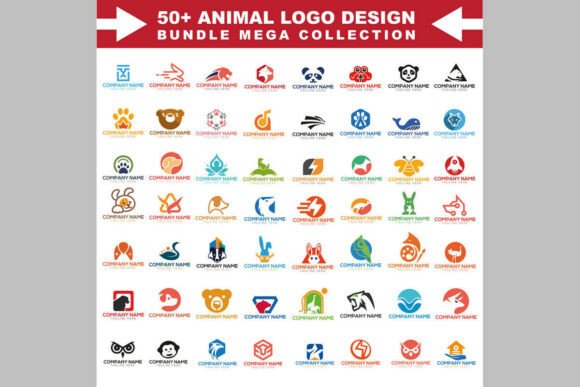 Big Set Animal Logo Creative Simple Mode: A Versatile Tool for Modern Branding