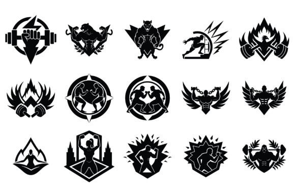 Gym Logo Silhouette Vector