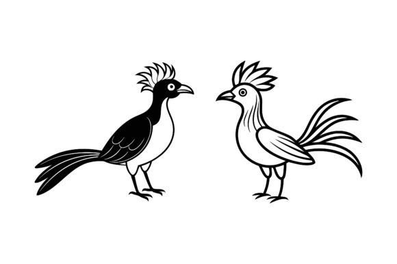 Hoatzin Bird Line Art Vector Bundle: A Unique Design Resource