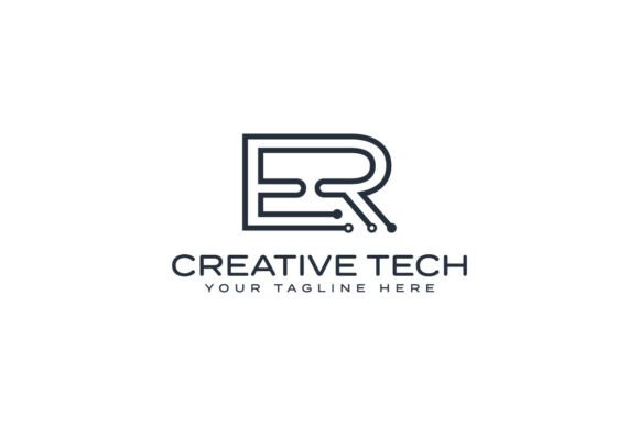 Letter ER Tech Futuristic Logo Design: A Modern Symbol of Innovation