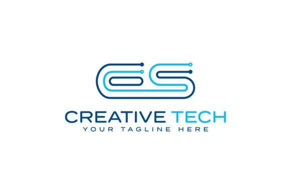 Letter ES Tech Futuristic Logo Design