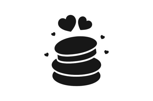 Macaron Stack Silhouette Vector Icon