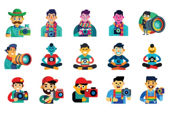 Photographer Vector Flat Vector Vol-2