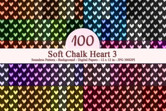 Soft Chalk Heart 3 Seamless Pattern: A Versatile Digital Design for Creative Projects