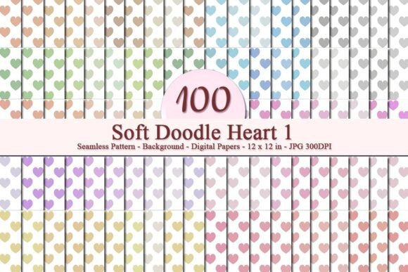 Soft Doodle Heart 1 Seamless Pattern: A Versatile Digital Design for Creative Projects