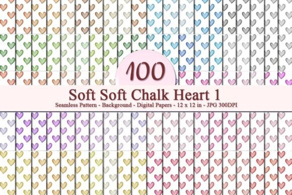 Soft Soft Chalk Heart 1 Seamless Pattern: A Versatile Digital Design for Creative Projects