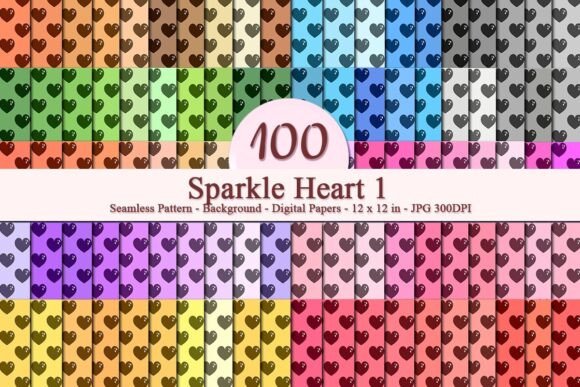 Sparkle Heart 1 Seamless Pattern: A Versatile Design for Creative Projects