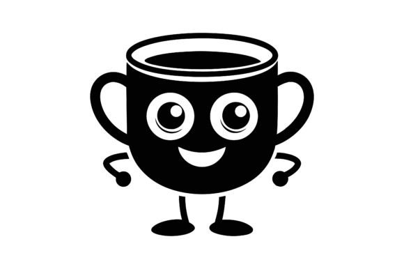 Valentine Coffee Cup Silhouette Icon: A Perfect Addition to Your Design Projects