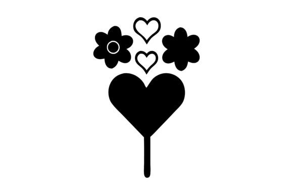 Valentine Element Silhouette Vector Icon: A Timeless Design for Every Occasion