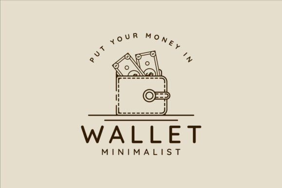 Wallet and Money Line Art Logo Vector: A Simple and Effective Design for Business and Finance