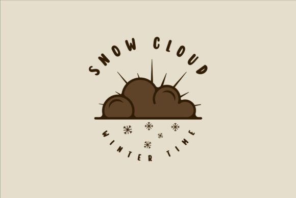 Winter Snow Cloud Logo Vintage Vector: A Timeless Design for Every Project